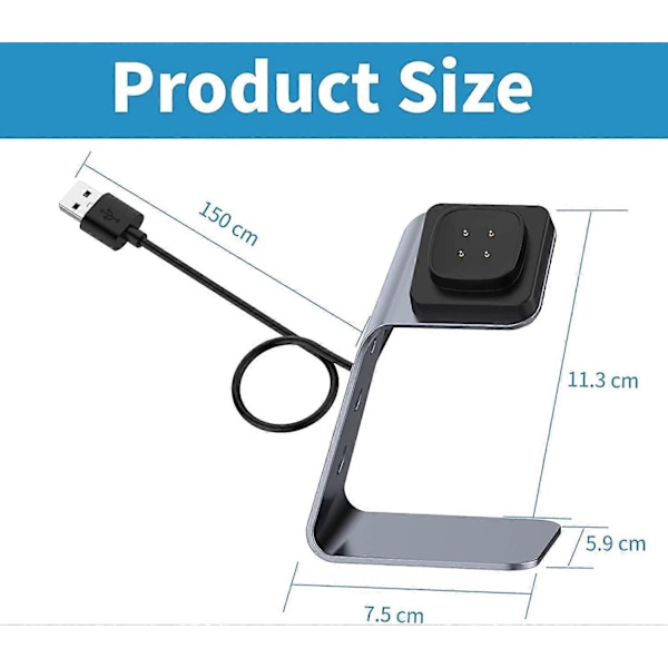 Ladebase for Fitbit Sense/Sense 2/Versa 3/Versa 4