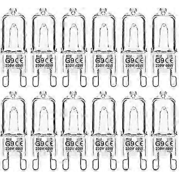 12-pack G9 Halogenlampor 40W Dimbar Kapsel
