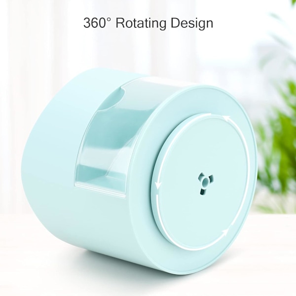 Roterende Pen- og Blyantsholder, 4 Rum Pen Pot - Skrivebordsstationær Opbevaring Makeupbørsteholder til Hjem og Kontor, Pen Organiser Desk Tidy Blue