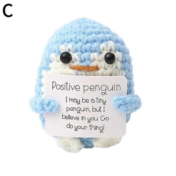 1/2 st Penguin-docka Modig Handgjord Stickad Examen / Minnen blue