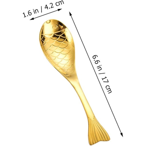2 kpl Piirretty Kala Lusikka Kotilusikka Pudding Lusikka Annostelu Lusikat Ruostumaton Teräs Pieni Lapset Astiat