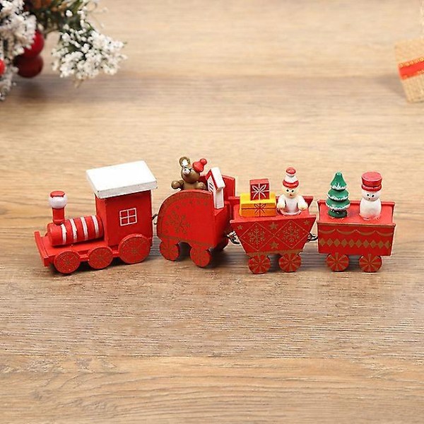 Juletog i tre - Julerpynt - Håndverk i tre - Julen 2023 - Navidad - Noel - Gaver - Godt nytt år 2024 E-Red