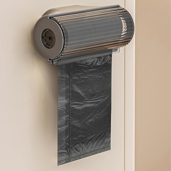 Väggmonterad soppåsedispenser plastpåsar shoppingpåsebehållare Light Gray