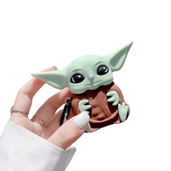 Airpods Silikonetui Kompatibel med Airpods Etui Sød Sjove 3D Tegneserie Cover [Yoda Alien] Airpods 1/2