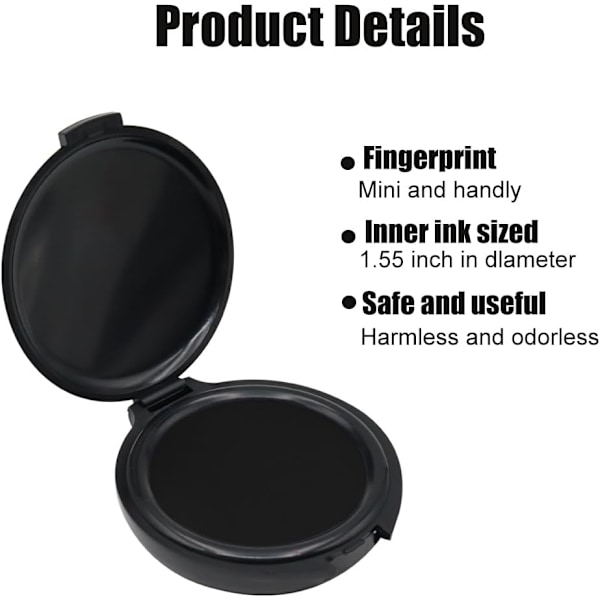 Tommeltrykk Blekkpute, Fingeravtrykk Blekkpute, Fingeravtrykksett for Identifikasjon Sikkerhets-ID Fingeravtrykk Kort Politi Fingeravtrykk Stempel Blekkpute 1 Pcs Red