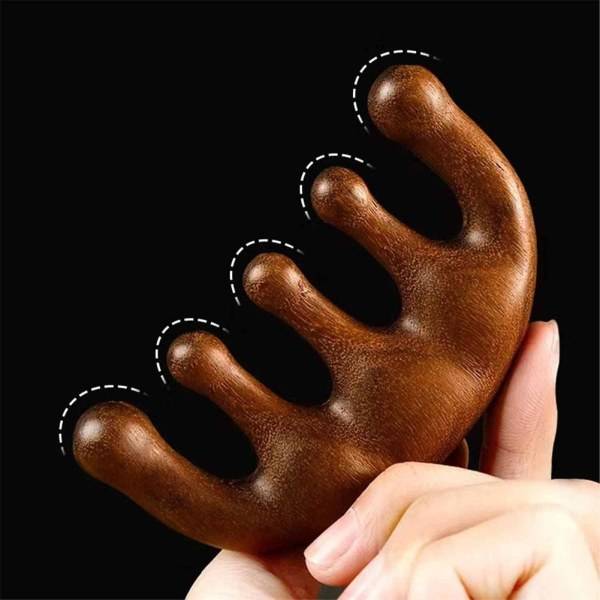 Sandalwood Massage Comb Head Meridian Massage Comb Scalp Scrapin