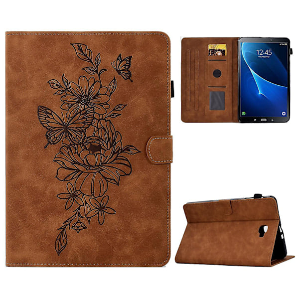 För Samsung Tab A 10.1 T580/T585 (2016) präglad platt Samsung Galaxy Tab A 10.1 (201 Brown