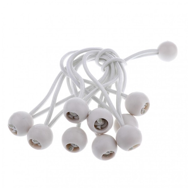 10 Stykker 16 Cm Strikk Med Kule For Kraftig Bruk, Presenningsstropper Svart