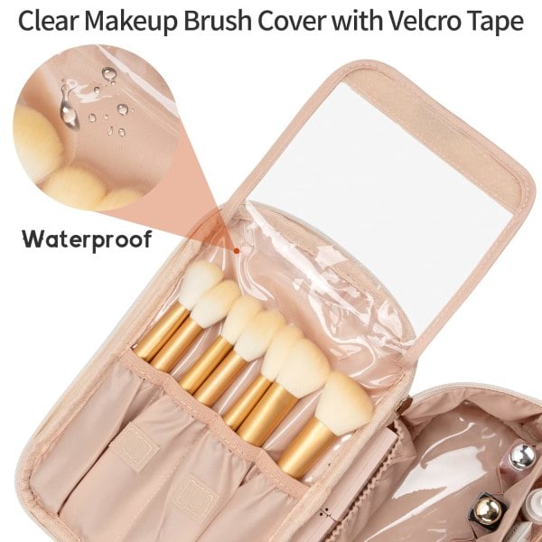 Makeup Taske, Bærbar Kosmetik Taske, Stor Kapacitet Rejsetaske Makeup Organizer, Makeup Tasker Til Kvinder Toilettaske Black