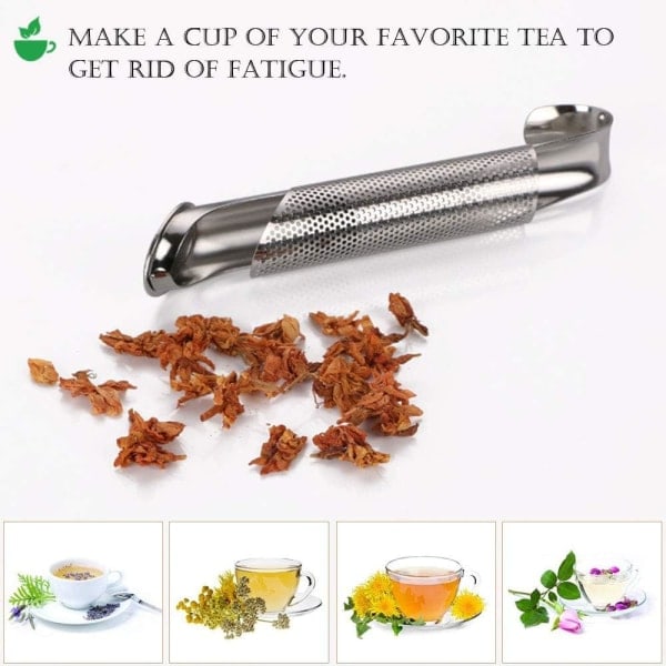 Teisil, 2 stk rustfritt stål urteinfuser Teinfuser Steeper sil for løse teblader, urter eller krydder 2 stk teisil