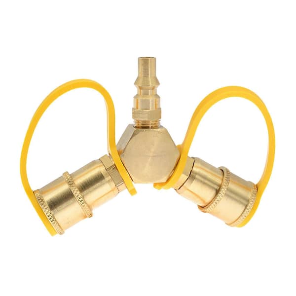 RV Propan Y-splitter 1/4in Propantank Splitter til Campingvogn Grill