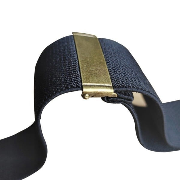 Løkkebælte til mænd, 4 kraftige clips, 4 cm bred, elastisk, justerbar længde til kvinders kontorer