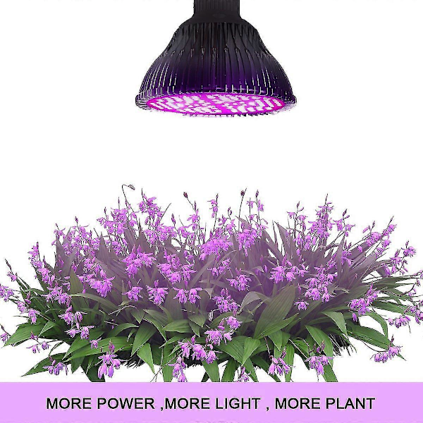 50W LED Plantelampe Vekstlys Fullt Spektrum, Vekstlampe 78 LED Plantelys Plantelamper Vekstlampe For Planter Drivhus Innendørsplanter Blomstrende Blomster