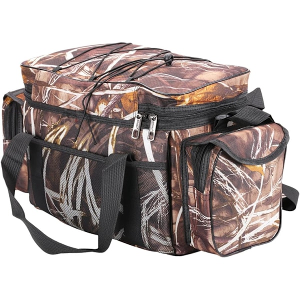 Karpfiskeväska SK003 Enkelsidig Havsfiskeutrustningsväska Holdall Kamouflage Utomhus Bärväska Vandringsresa Pack 50CM*28CM*27CM