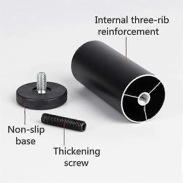 4 Stycken Justerbara Möbelben Aluminiumlegering Möbelben, Runda, 12cm--Bra