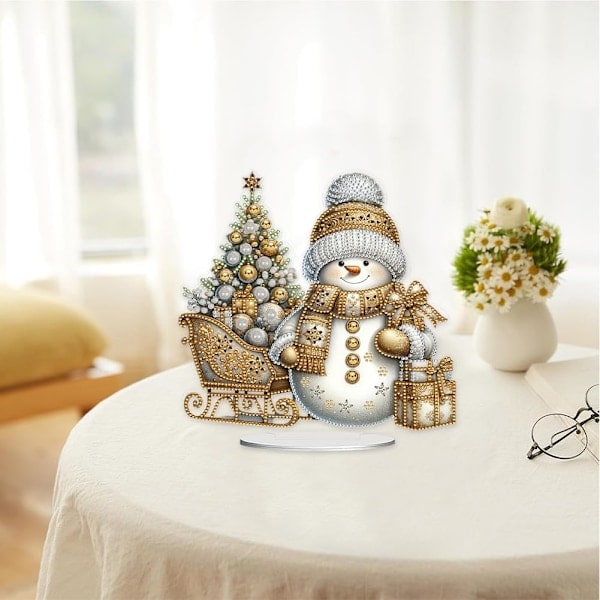 DIY Snögubbe Diamantmålning Kit | Julbord Dekoration | Set B B