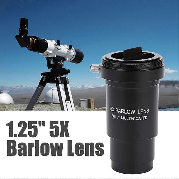 5X Barlow Linse 1.25 Tommer Multi Belagt med M42 Gevind til 31.7mm Teleskoper Okular