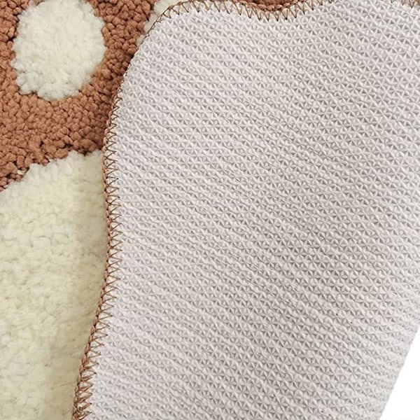 Badrumsmatta Dörrmatta Badrumsmatta - Söt tassfot Toalett Badkar Dusch halkfri matta Vattenabsorberande Snabbtorkande Tvättbar Hållbar - 40cm x 60cm Beige