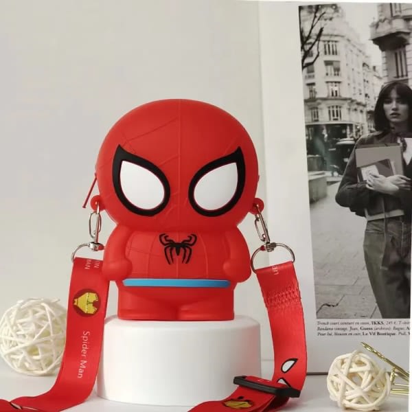 Anime The Avengers Marvel Tegneserie Sød Spider-Man Trendy Cool Samlekorttaske Iron Man Justerbar Rem Crossbody Taske Til Børn Spider-Man Spider-Man