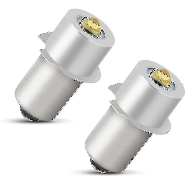 P13.5s LED Lommelykt Pære Høy Effekt Oppgradering LED Pære Utskiftningssett Pakke Med 2
