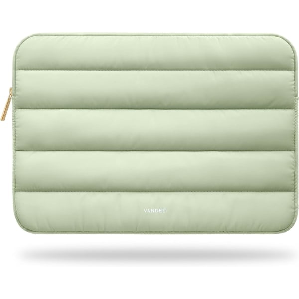 13-14 tommers grønn søt laptopveske for kvinner. Veskedeksel for MacBook Pro 14 tommer, MacBook Air M2 etui 13 tommer, iPad Pro 12.9 grønn green