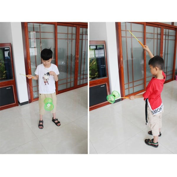 1/2/3 12cm Pro Trippellager Dobbelt-Endet Kinesisk Yoyo Diabolo Grøn 12cm 1 stk