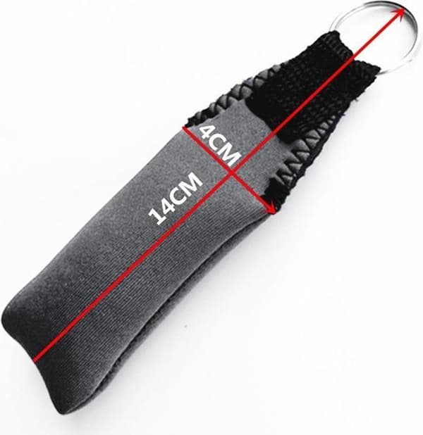 Neopreeninen kelluva avaimenperä - 14cm - VAALEANSININEN