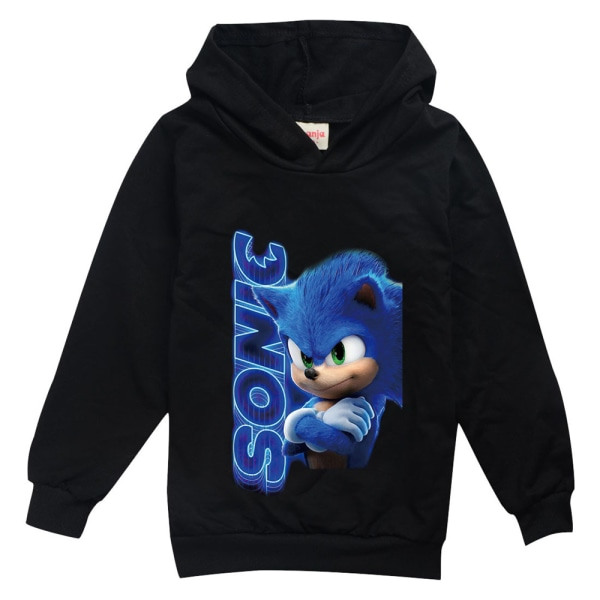 Barn Sonic Hoodies Jakke Barn Sweatshirt Jumper T-Shirt Vinter 160cm