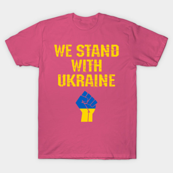 VI STÅR MED UKRAINE Støtte Ukraine T-shirts zdq