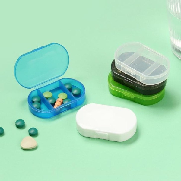dosett pillerask medicin ask piller dosett 3 fack blå blå