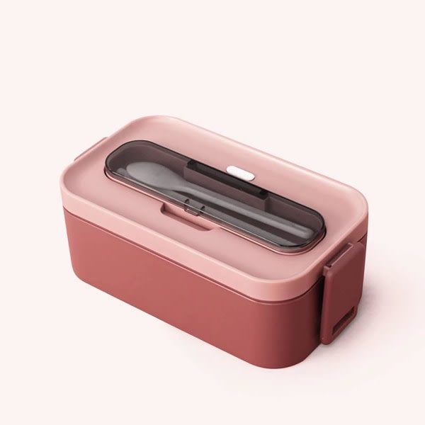 CDQ Lunchbox 1000 ml, BPA-fri, diskmaskin, mikrovågsugn och fryssäker (röd) Red