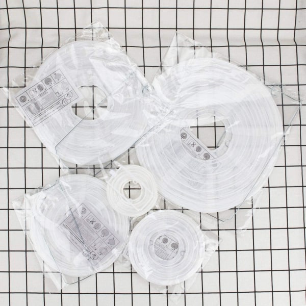 CDQ 30 st vita papperslyktor -papperslampion -Sortiment af runde størrelser