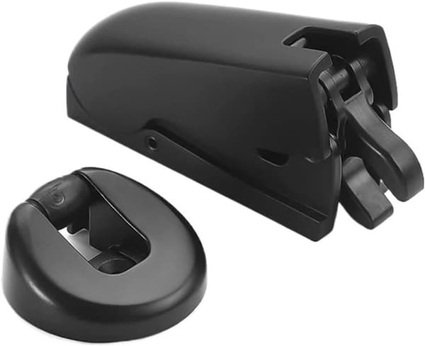 Hydraulisk dørstopper, blød lukning, kraftig metalgulvmontering, vægbeskytter til hjemmekontor, hotel, sort