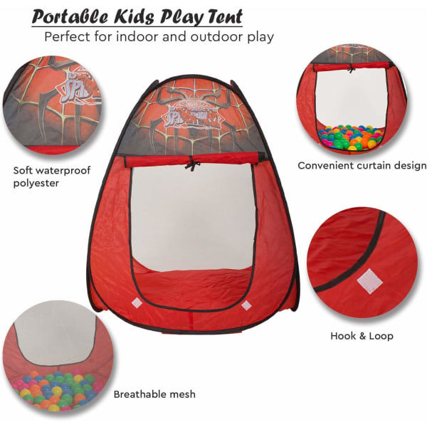 Lapset ulkona Baby Princess Castle Spiderman Teltti Leikkitalo Lapset Leikki Teltta Leikkitalo Lelut lapsille Pop Up sisätiloissa Dinosaur World Tent Ball Pool