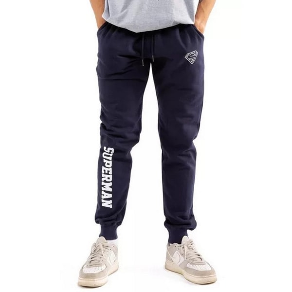 Superman Herre Outline Joggingbukser XXL Marineblå Navy XXL zdq