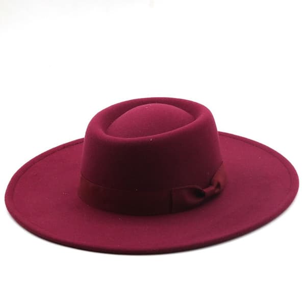 Elegant Dam Bowknot Derby Hatt Bredbrättad Fedora Modehatt