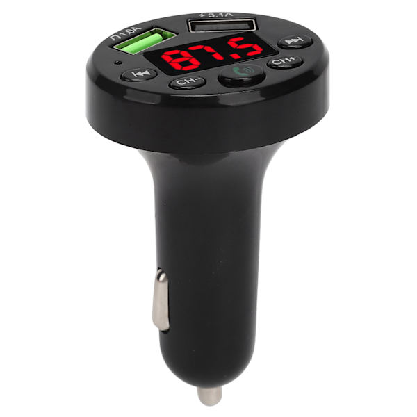 E6 Bil Bluetooth 5.0 MP3-spiller Modulator Dobbel USB Hurtiglading FM-adapter Sender_tfrf