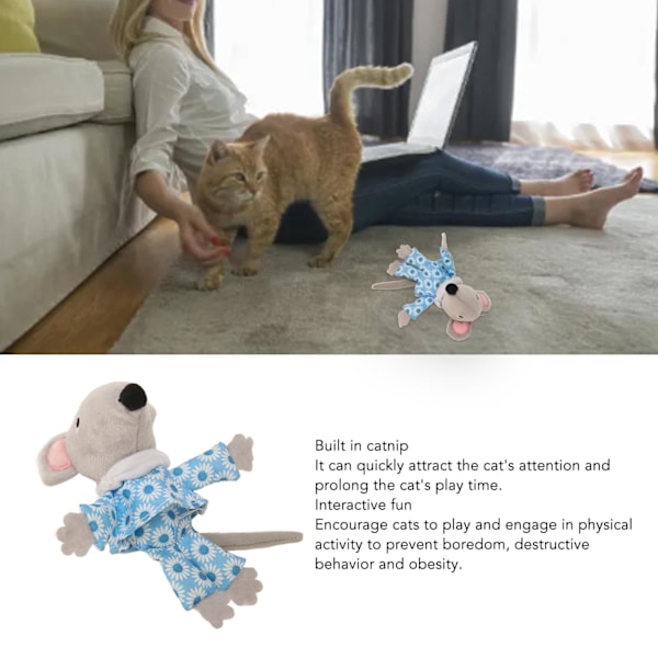Catnip Leksak för Katter, Interaktiv Tugg Leksak för Husdjur, Bittålig, Minskar Uttråkning, Tugg Leksak för Katter Blue