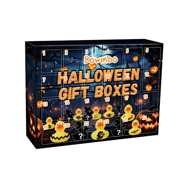 Halloween Blind Box, Söt Anka Cartoon Leksak Nedräkningskalender Present