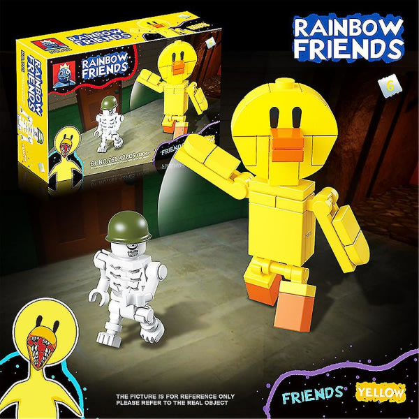 Roblox Rainbow Friends Dörrar Byggstenar Figur Montera modell Tegelleksaker