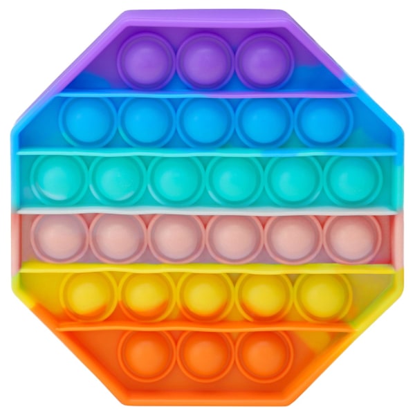 Pop It, Fidget-lelu kuplilla - Kahdeksankulmio Multicolor multifärg