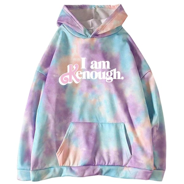 Jag Är Tillräcklig Ken Film 2023 Tie Dye Merch Hoodie Sweatshirts Unisex -hoodies Sweatshirt Casual Långärmad jacka Pullov XM05 L