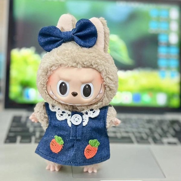 17 cm Søde Mini Plysdukke Klæder Outfit Tilbehør Til Korea Kpop Exo Labubu Idol Dukker Trøje Hoodie Tøj DIY Børn Gave 10 10 fit 17cm Labubu Doll