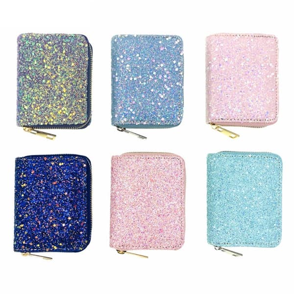 Glitter Paljettplånbok med Dragkedja 2 2 2 2