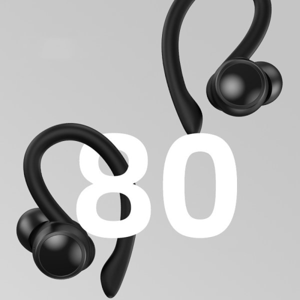 CDQ Trådlösa Bluetooth 5.3 Clip-Ear hörlurar Svart SvartCDQ