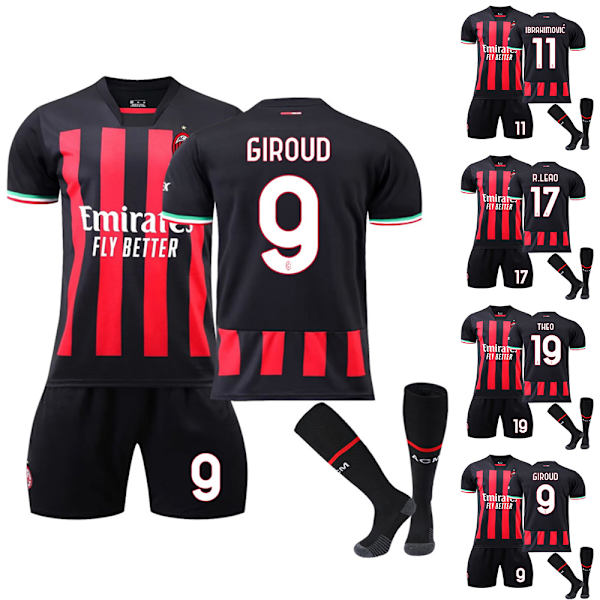 Børnefodbold MADRID Milan Hjemmeboldstræningsdragt og strømper - spot salg 9 9 20#