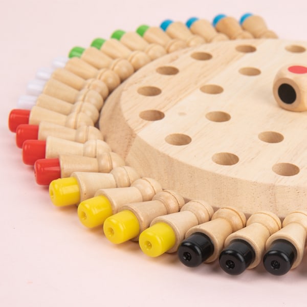 Minnesspel i trä Schackleksak Memory Match Stick Montessori Toys M