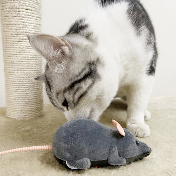 Fjärrkontroll Mus Råtta Möss Elektronisk Leksak för Katt Valp Husdjur brown One-size