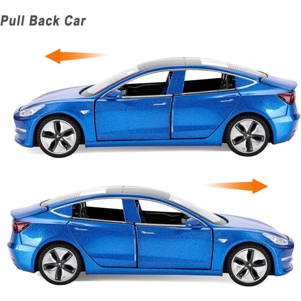 Modellbil 3 i skala 1:32 i metall med dragfunktion – Leksaksbil för pojkar och flickor i åldern 3–12 år