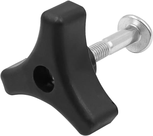 4-piece Universal Lawn Mower Handle Set - Wing Nuts and Bolts - Black